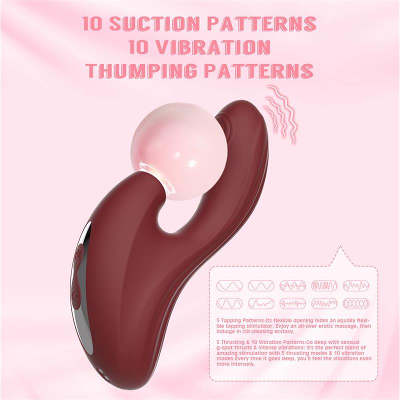 Nymph Vibrador con Golpeteo y Succion