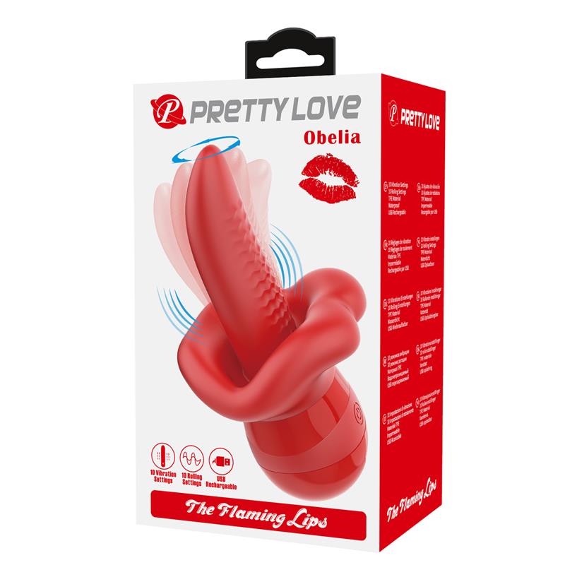 Obelia Estimulador con Vibración y Movimiento Lengua