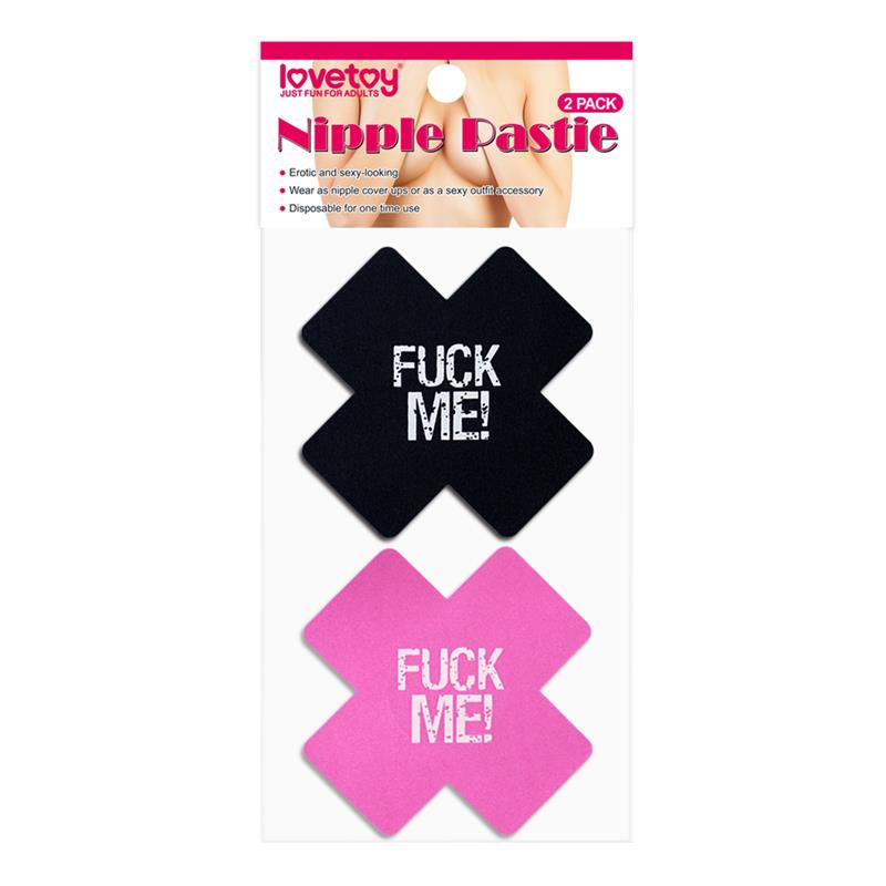 Pack Pezoneras Cruz Negro y Rosa FUCK ME 2