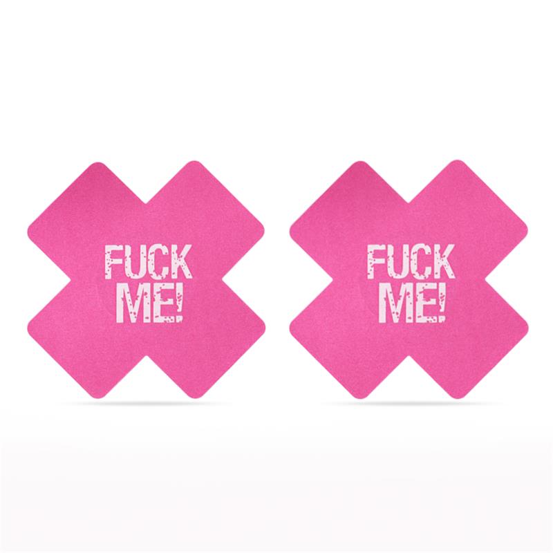 Pack Pezoneras Cruz Negro y Rosa FUCK ME 3