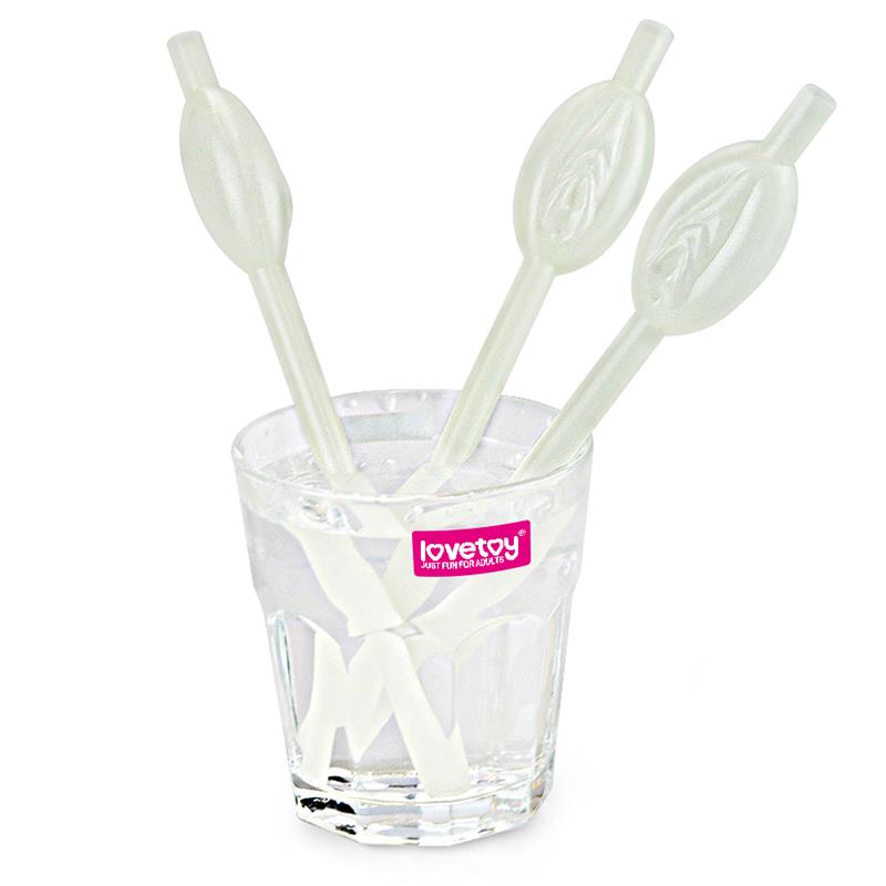 Pajita de Vagina Brilla en la Oscuridad Pack de 9 4