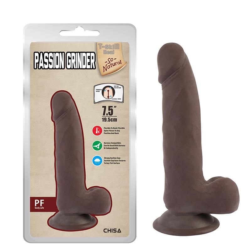 Passion Grinder Dildo dual Density Marrón 19.5cm