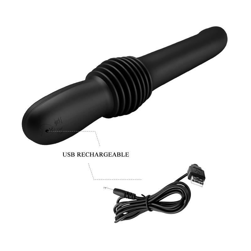 Pazuzu Vibrador con Thrusting USB Silicona 6