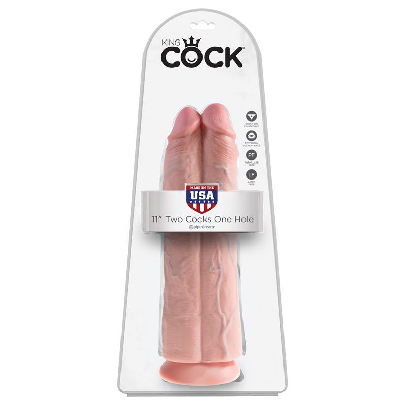 Pene Doble Two Cocks One Hole Natural 11 2