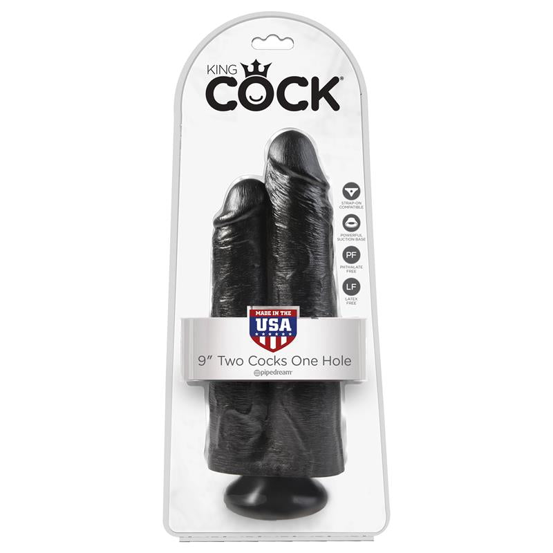 Pene Dole Two Cocks One Hole Negro 9