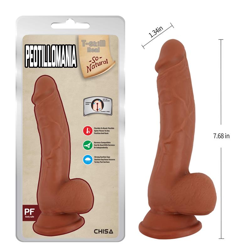 Peotillomania Dildo Dual Density Bronceado 19.5cm