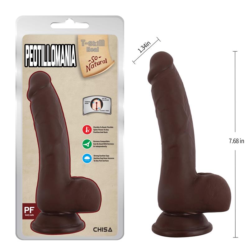 Peotillomania Dildo Dual Density Marrón 19.5cm