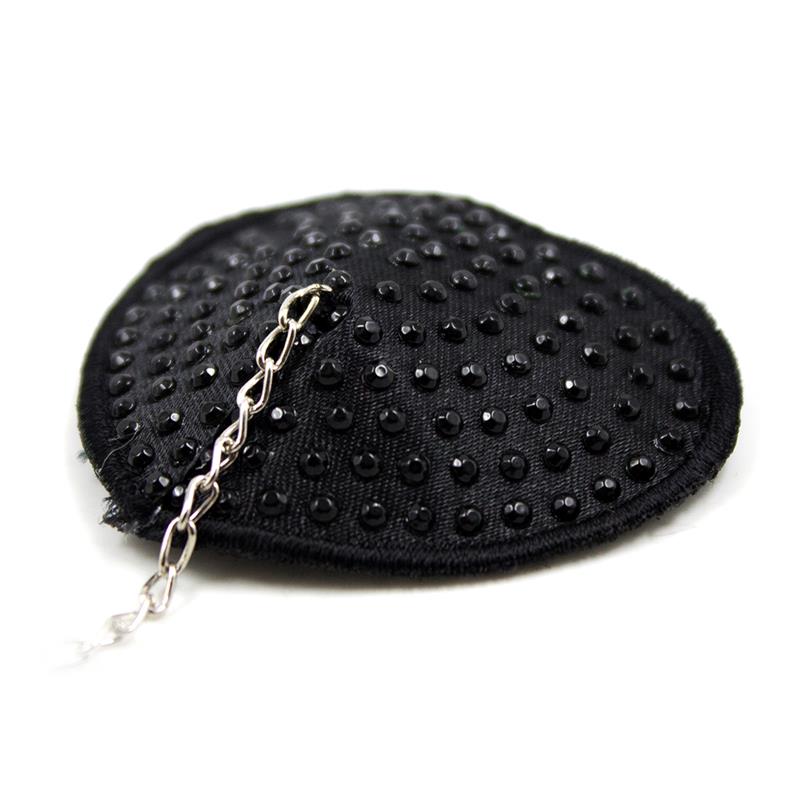 Pezoneras con Cadena de Metal Negro 4