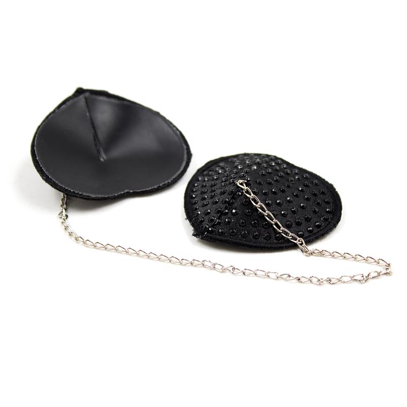 Pezoneras con Cadena de Metal Negro 7