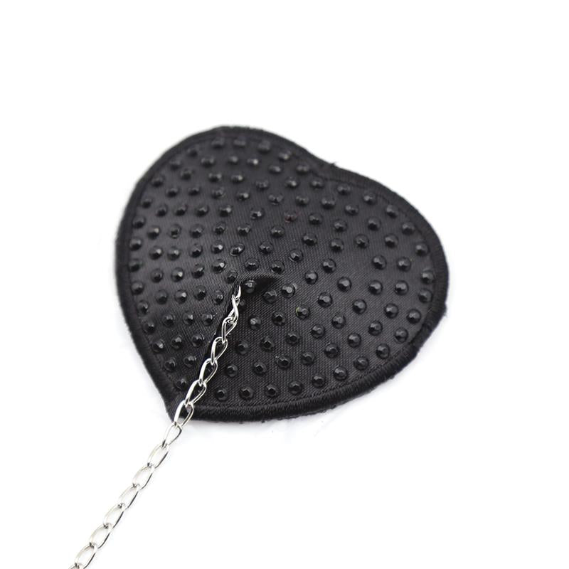 Pezoneras con Cadena de Metal Negro 5