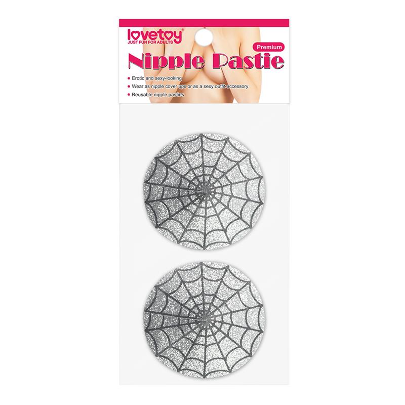 Pezoneras Reutilizables Tela de Araña Plateado 2