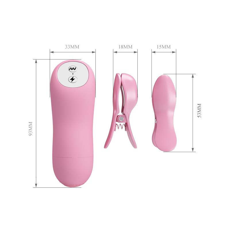 Pinza para Pezones con Vibración y Electro Shock