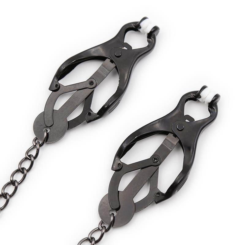 Pinzas Japonesas para Pezones con Cadena Negro 2