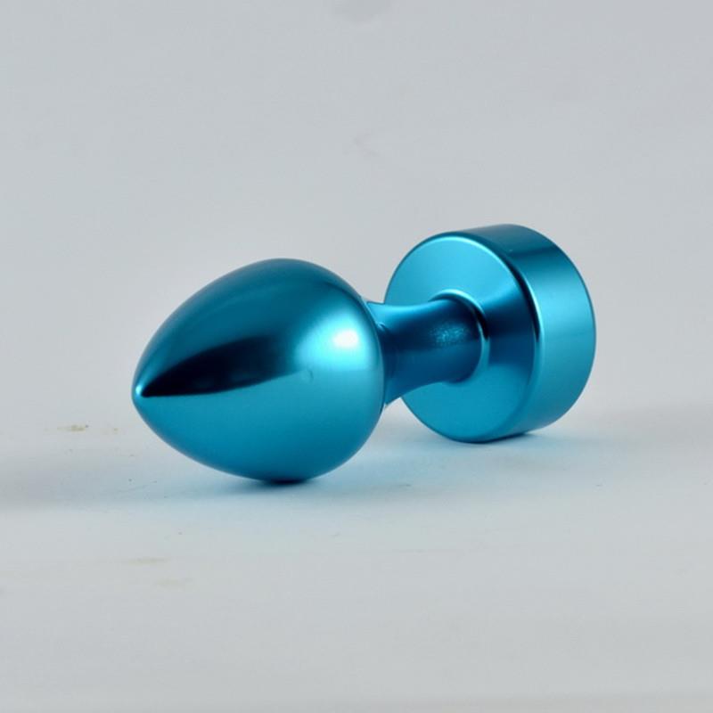 Plug Anal Azul Rosebud con Joya 2