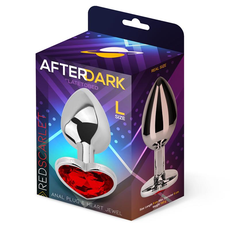Plug anal Base Corazón Red Scarlet Talla L 2