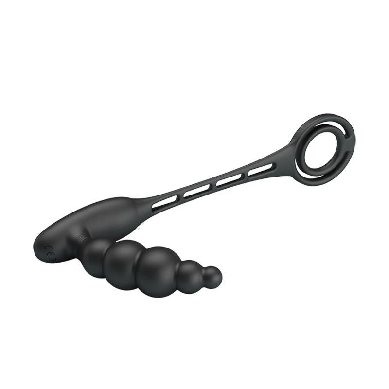 Plug Anal con Anillo para el Pene con Vibración