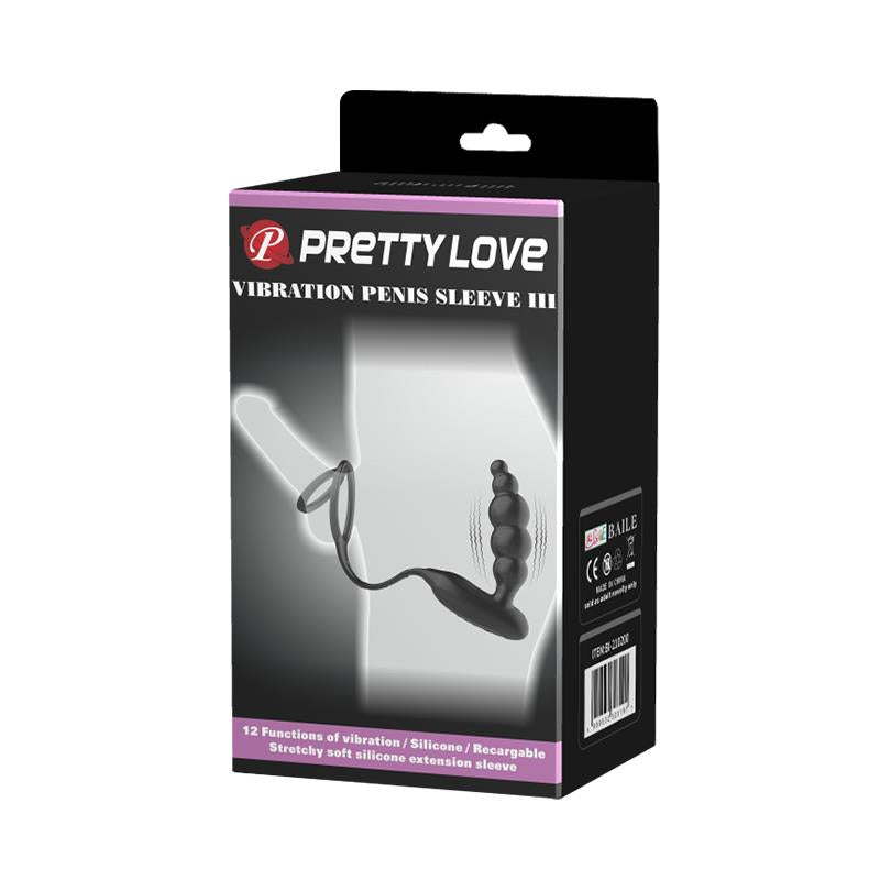 Plug Anal con Anillo para el Pene con Vibración