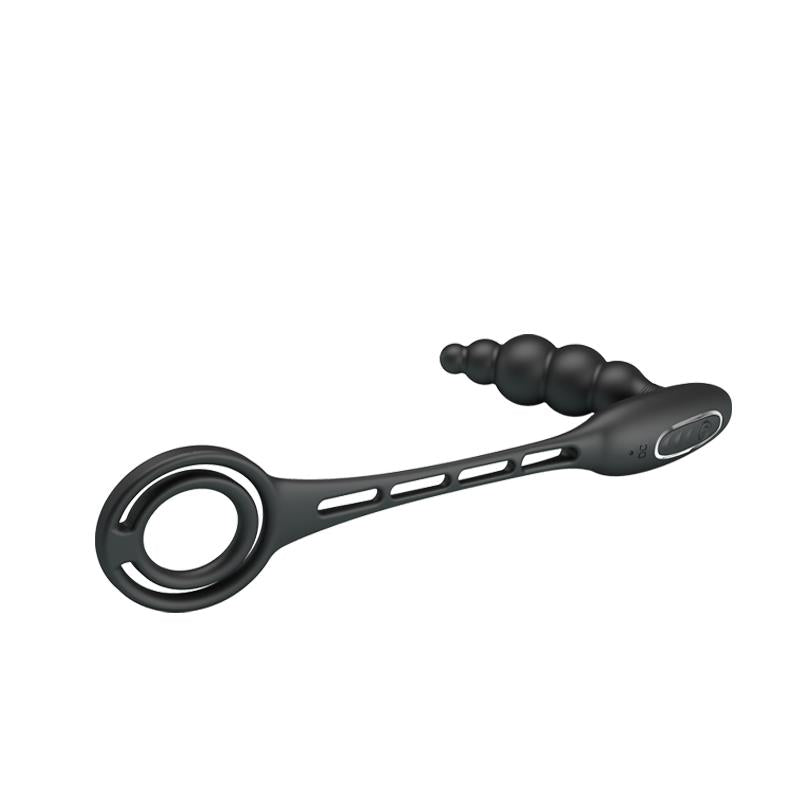Plug Anal con Anillo para el Pene con Vibración