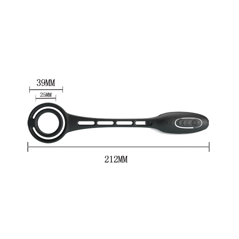 Plug Anal con Anillo para el Pene con Vibración