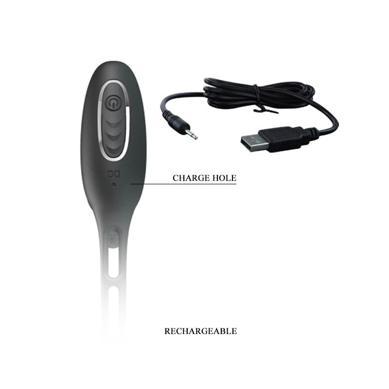 Plug Anal con Anillo para el Pene con Vibración