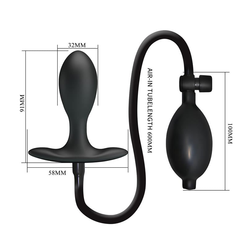 Plug Anal con Inflado y Bola Interna