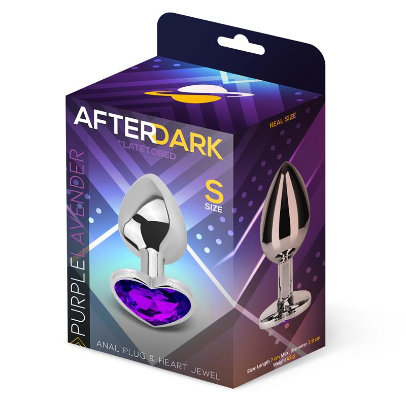 Plug Anal con Joya de Corazón Purple Lavender Talla S 2