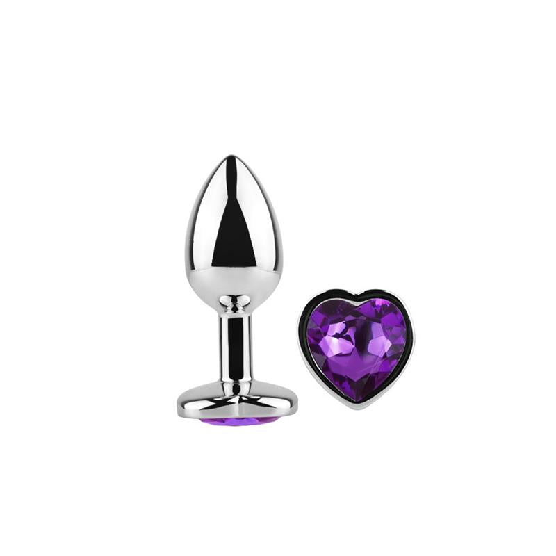 Plug Anal con Joya de Corazón Purple Lavender Talla S 3