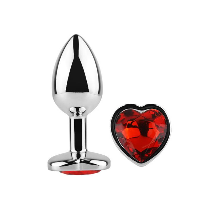 Plug Anal con Joya de Corazón Red Scarlet Talla M 3