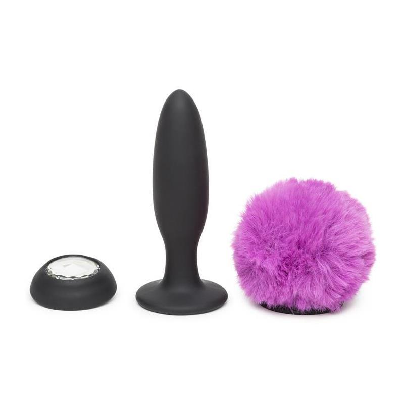 Plug Anal con Vibración Doble Base Púrpura Grande 2