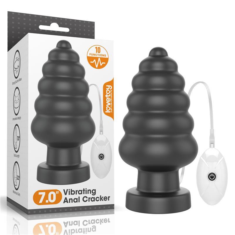 Plug Anal con Vibración King Sized 7 Negro 9