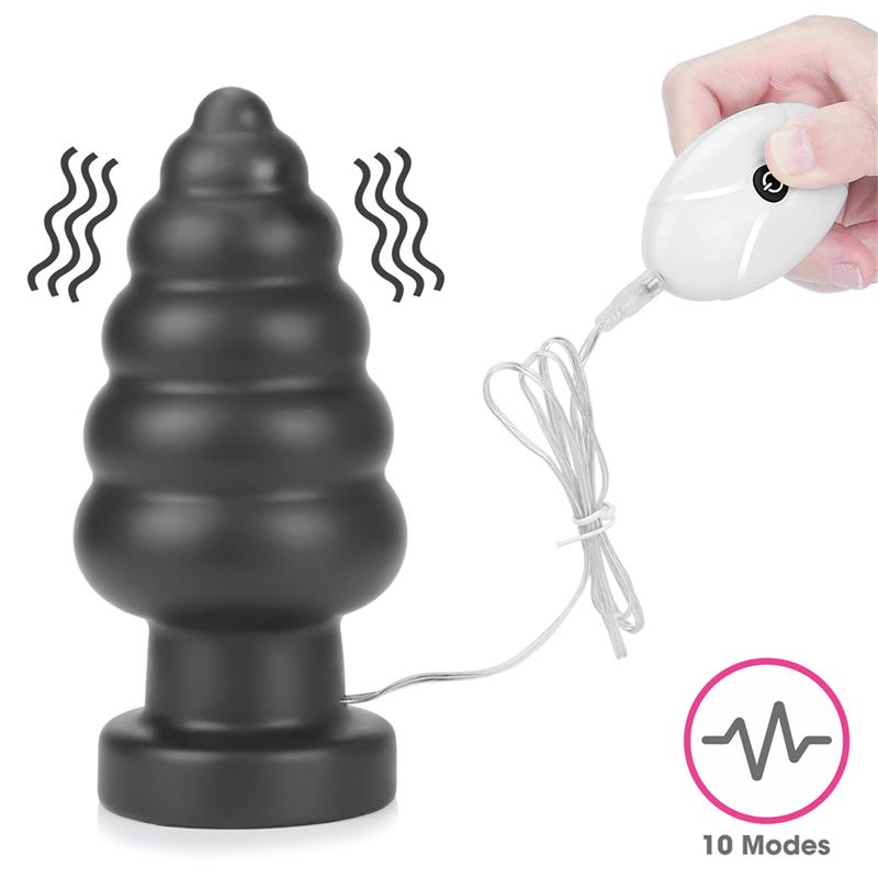 Plug Anal con Vibración King Sized 7 Negro 7