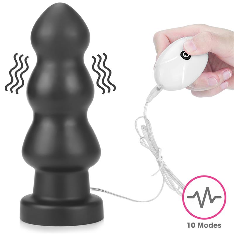 Plug Anal con Vibración King Sized 7.8 Negro 8
