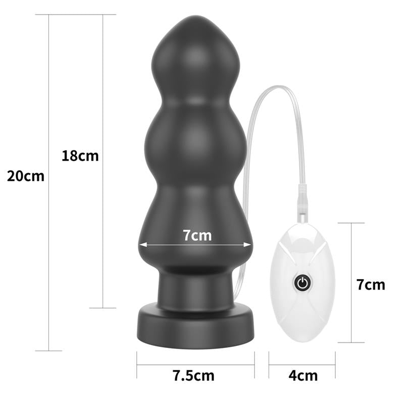 Plug Anal con Vibración King Sized 7.8 Negro 9