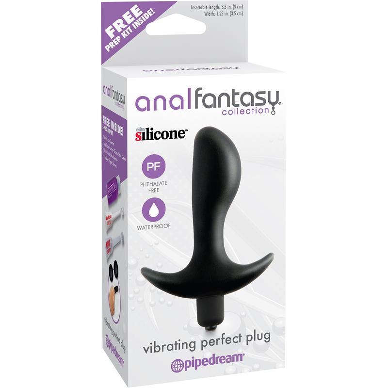 Plug Anal con Vibración Perfect Plug Negro