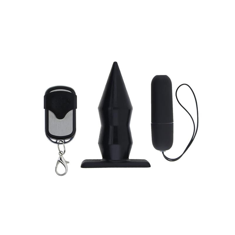 Plug Anal con Vibración y Control Remoto Negro 4