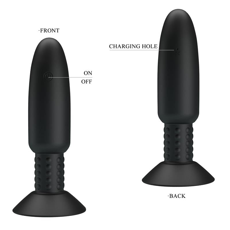 Plug Anal con Vibración y Rotación con Control Remoto USB 4