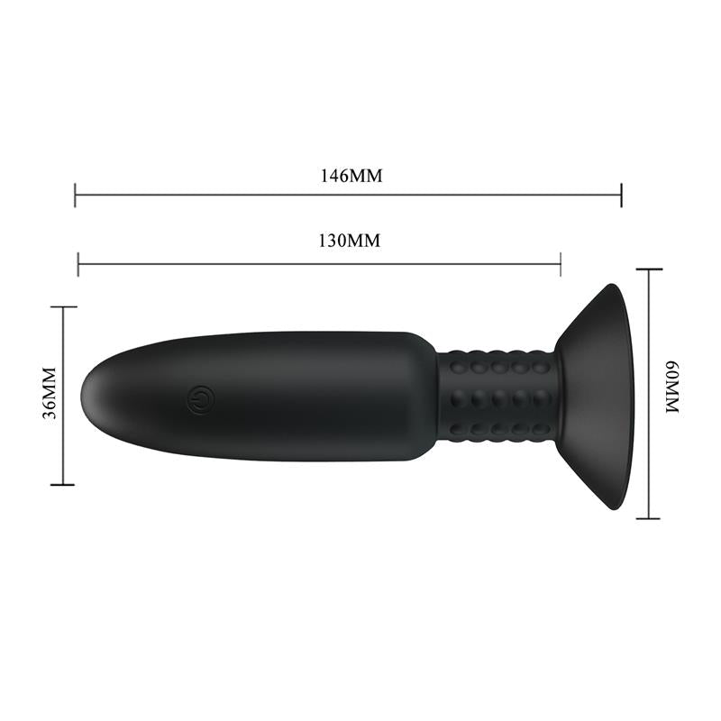 Plug Anal con Vibración y Rotación con Control Remoto USB 8