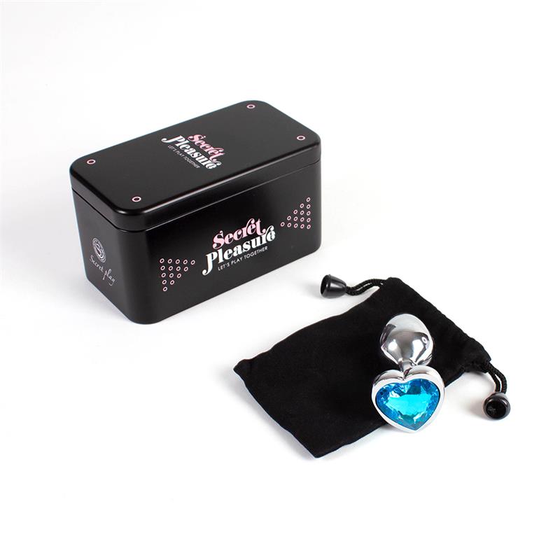 Plug Anal de Metal Corazón Azul Talla S 4