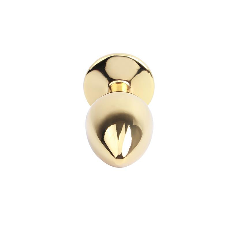 Plug Anal Dorado con Gema Azul 5