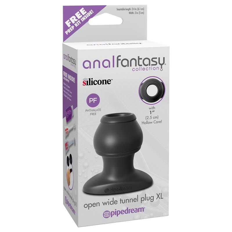 Plug Anal Open Wide Tunnel Plug XL Negro