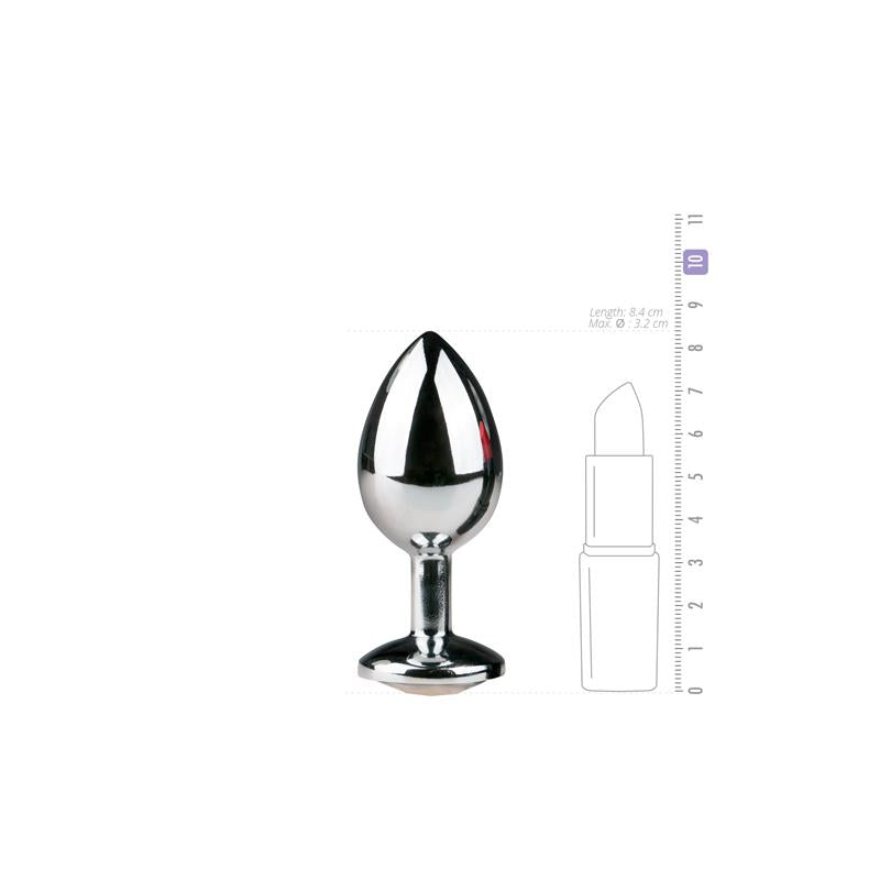 Plug con Cristal Transparente No.2 Plateado 3