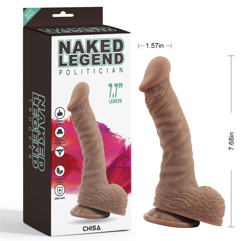 Politician Dildo Silicona líquida 7.7 - 19.5cm Marrón