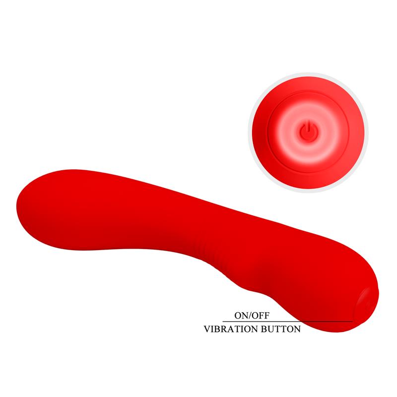 Prescott Vibrasor USB Silicona Rojo 9