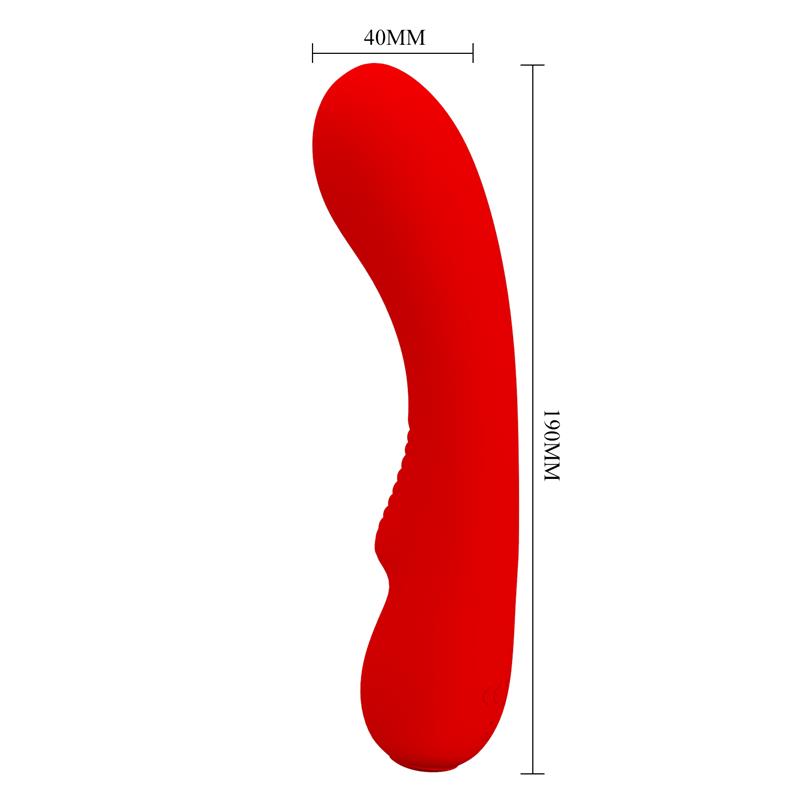 Prescott Vibrasor USB Silicona Rojo 11