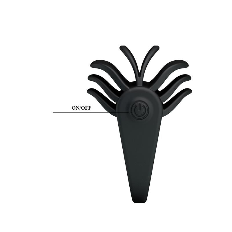 Pretty Love Anillo Vibrador Chester Color Negro 5