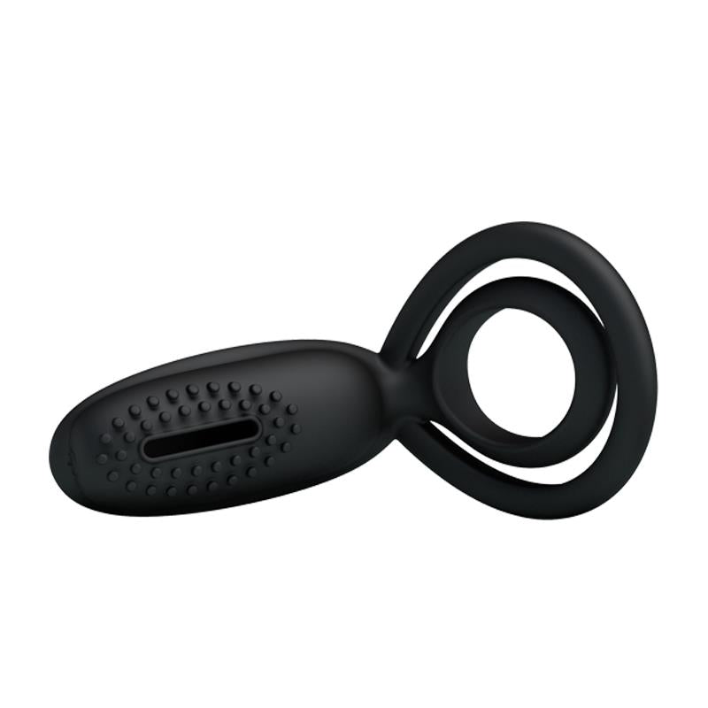 Pretty Love Anillo Vibrador Esther Color Negro 4
