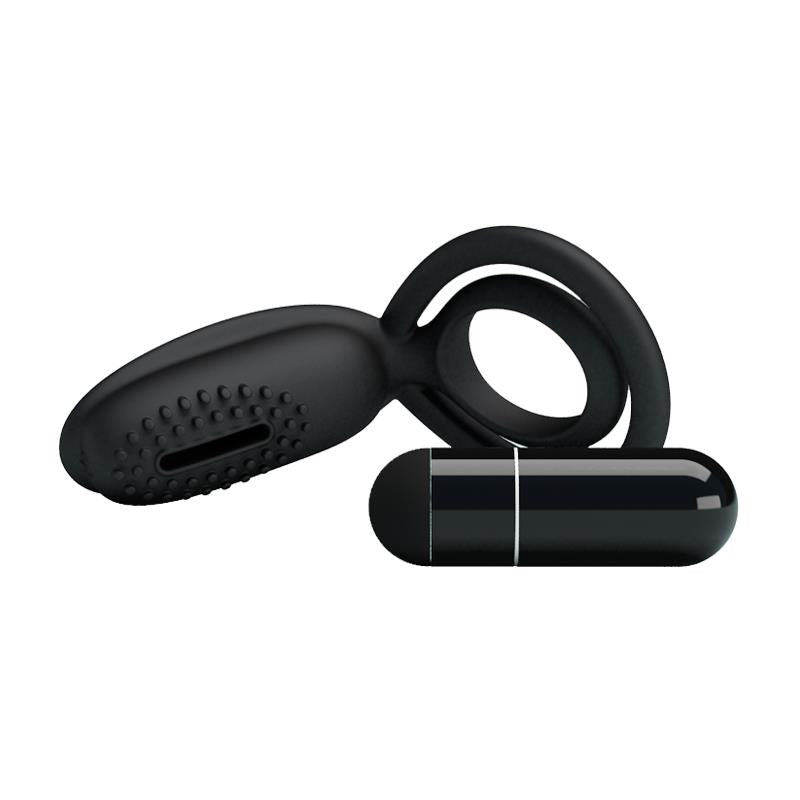 Pretty Love Anillo Vibrador Esther Color Negro 7