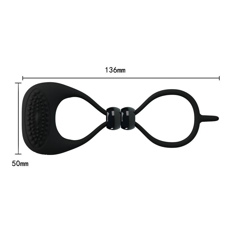 Pretty Love Anillo Vibrador Locker Color Negro 5