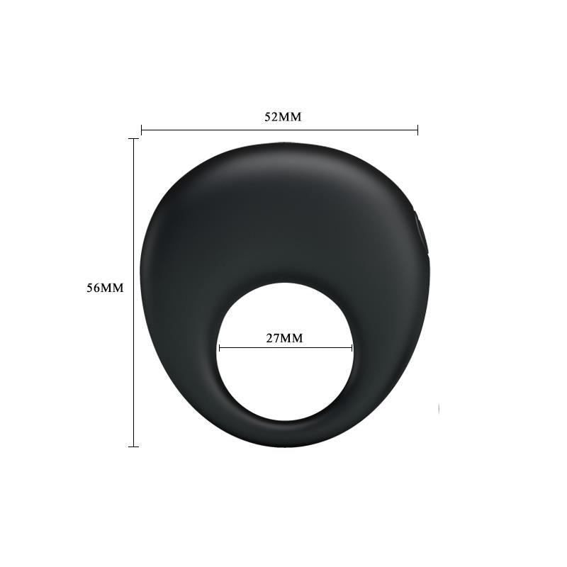 Pretty Love Anillo Vibrador Trap Color Negro 5