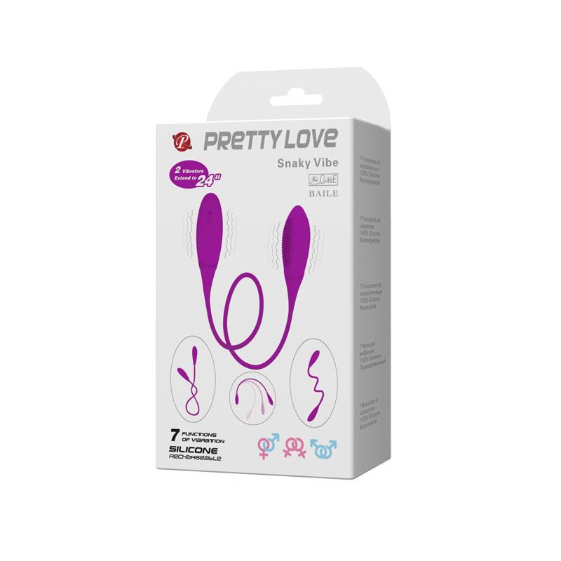 Pretty Love Huevos Vibradores Snaky Vibe Color Púrpura